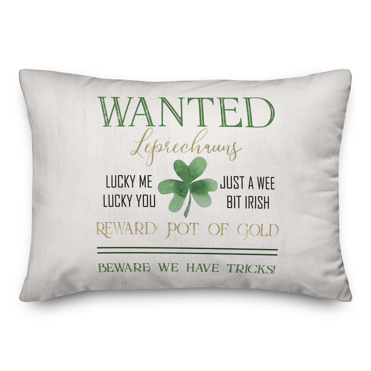 Leprechauns Wanted 20" x 14" Indoor / Outdoor Pillow